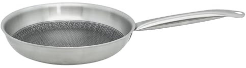 Elo 3582426 Poêle acier inoxydable 18/10, poêle sans PFAS, poêle antiadhésive, poêle induction, revêtement antiadhésif minéral sans PFAS, Acier inoxydable 18/10, Acier inox, Aluminium, Gris alu, 24 cm