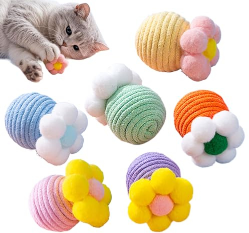 Generico Katzenbälle - Spielzeug für Katzenspielzeug mit Glöckchen im Inneren | aus Filz, interaktives Kauspielzeug für die Jagd mit Glocke in Moving Pet Su