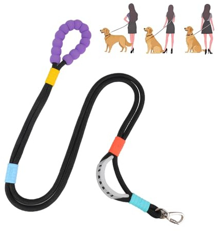 XFSRG Freihandleinen Hundeleine Joggingleine Hunde 1.5m Verstellbar Übungsleine Führleine Nylon Doppelleine für Große Mittelgroße kleine Hunde (Schwarz)