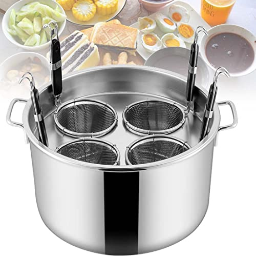 CCKUYT Cuocipasta Commerciale con scolapasta, pentola in Acciaio Inox per la Cottura di Pasta, Verdure, Patate, Uova sode.