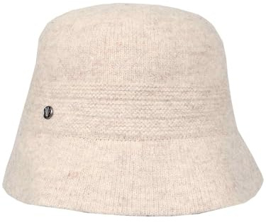 LOEVENICH Glockenhut | Wollmischung | Damen | OneSize | Modisches Accessoire für Herbst & Winter Biscuit