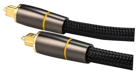 TOBBOMEY Cavo Audio Ottico Metri Maschio-maschio Flessibile con Schermatura Alta Densità e Connettori Resistenti per Tv e Impianti Audio Digitali