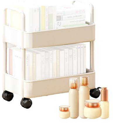 Carro de almacenamiento de cocina - Carro de almacenamiento con ruedas, estantería para estantes resistentes, de fácil montaje con ruedas portátiles | Espacio de almacenamiento compacto de varios