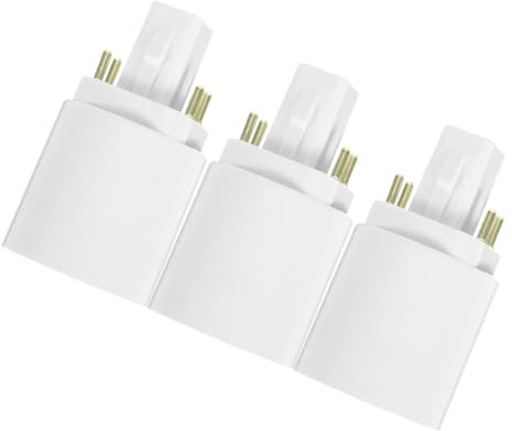 Convertitore Portalampada G24q a E27, 3 Pezzi, Bianco, Plastico | Adattatore E27 Presa, Facile Conversione, Prestazioni Stabili, Installazione Semplice, per Case e Uffici