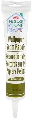 Red Devil 0878 Wallpaper Seam Repair, Wallpaper Adhesive, House & Home Restore Premium Wall Paper Glue & Paste, Clear, 5 oz