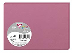 POLLEN Pqt de 25 Carte Simple 210g 110x155 rose hortensia