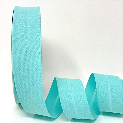 Byetsa Light Aqua 30 mm Polycotton Schrägband auf einer 25 m Rolle