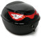 Wiltec Bauletto posteriore per scooter e moto 22 litri nero 380x400x300 mm Top case rigido