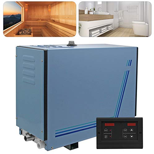 Hanchen 4.5KW Generador de Vapor para Sauna Baño Turco Ducha 4m³ con Controlador Digital Temperatura y Tiempo Ajustable 35-55℃ 30min-12h 220V CE