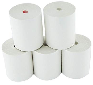 BuyRegisterRolls Thermopapierrollen, 50 g/m², 80 mm x 70 m, Premium-Klebeband für Registrierkassen, Kassensystem, Kassenbon und Kreditkartendrucker, BPA-frei