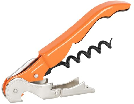 PULLTAP'S GENUINE Classic 500 Arancia - Cavatappi da cameriere per uso professionale - Made in Spagna - Include doppia leva articolata - Coltello tagliapsule e apribottiglie
