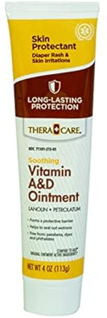 TheraCare Vitamin A&D Ointment | Lanolin • Petrolatum | Long-lasting | Soothing Relief | 4 oz