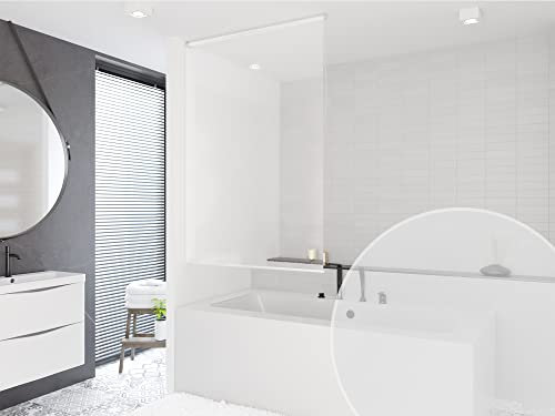 KSHANDEL24 Basic DUSCHROLLO Modell TRANSPARENT 7 Breiten ZUR Wahl (160x240 cm)