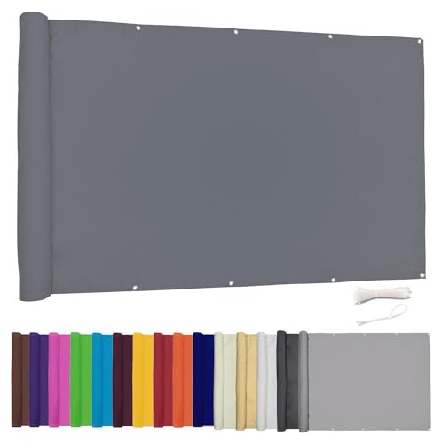 Lingle888 Privacy Screen for Backyard Deck Patio Balcony Fence Porch Sun Shade PVC UV Protection Sun Wind 8 Days Delivered 14 Colors 20 Sizes 420D(Grey,0.7x1m)