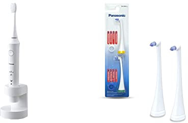 Panasonic EW-DL83-W803 Premium-Schallzahnbürste, weiß & Panasonic EW0940W830 Ersatzbürsten, 2er Pack