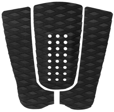 Joyzan Surf Deck Traction Pad Premium 3-teiliges Surfboard Traction Pad | Anti-Rutsch Surfboard Deck Grip Surfing Tail Pad Grip Adhesive Traction Pad für Longboards Shortboards Fischbrett[Schwarz]