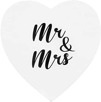 Ella Celebration Wood Ring Bearer Box Heart Wedding Engagement Ring Holder Decorative Jewelry Dish Favor Gift (White Heart)