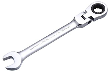 Uonlytech 180degree Dual Head Ratchet Wrench Spanner Tool Flexible Head Ratchet Spanners for Home Factory Use