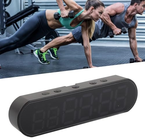 Temporizador Intervalos de Gimnasio, Temporizador de Fitness, Reloj LED, Temporizador de Intervalo de Cuenta Atrás, Temporizador de Entrenamiento, Reloj de Pared Digital, Cronómetro, Reloj