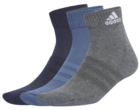 adidas Unisex - Vuxen Cushioned Sportswear Ankle Socks 3 Pairs, legend ink/preloved ink/dark grey heather, 6.5-8