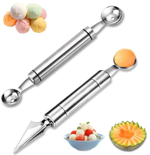 2 en 1 Outil à Découper Les Fruits avec Couteau pour la Sculpture et Éplucheur de Melon pour Salades