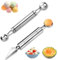 2 Stück Obstschnitzwerkzeuge, Melonenlöffel Kugelschaufel, Melonenentkerner Obstschnitzwerkzeuge, 2 in 1 Fruchtschnitzmesser, Edelstahl Multifunktion Kugelschaufel, für DIY Obstsalate