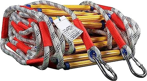 PNAJFUEL Sicherheitsleiter, Strickleiter, Notleiter, Feuerfeste Rettungsleiter, Feuerleiter Für 2- Bis 6-Stöckihäuser, Für Notfälle/L 5M