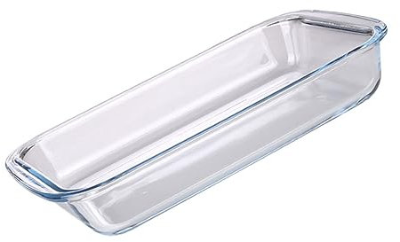 Alipis Tempered Glass Dish Large Rectangular for Steamed Fish Microwave Oven Baking Heat-Resistant Baking Dish Food Service Kitchen Tray