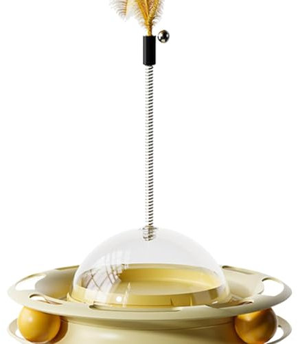 Jouet moulin à vent pour chat | Distributeur de friandises pour chaton | Distributeur de nourriture lent | Jouet interactif pour chaton avec balle | Jouet distributeur de friandises pour chat