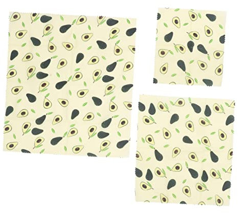 minkissy Cotton Beeswax Wraps Washable Packaging Cloths for Kitchen Picnic Lunch Boxes Reusable