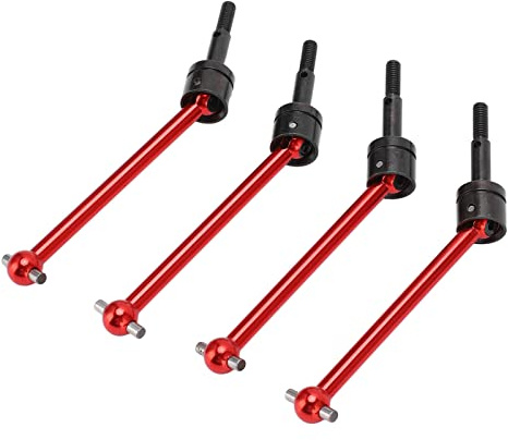 Akozon 4 Pièces RC en Métal, TT02B 1 10 Pièces de Mise à Niveau de Voiture R C CVD Ensemble d'arbre D'entraînement pour V D D (Rouge)