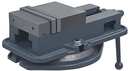 Brokky Turntable Vice Machine Cast Iron 160 mm-Precision Milling Machine Vise Swivel Base Clamping Vise Scale Bench Vice Clamp for Milling Drilling Machine Precision Parts Finishing
