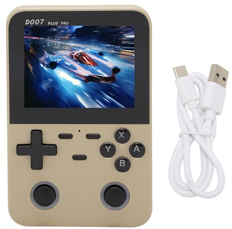 Console di Gioco Portatile Schermo a Colori Open Source Console di Gioco retrò Tasto di Direzione Incrociato per Giochi Vintage Portatili (Champagne)
