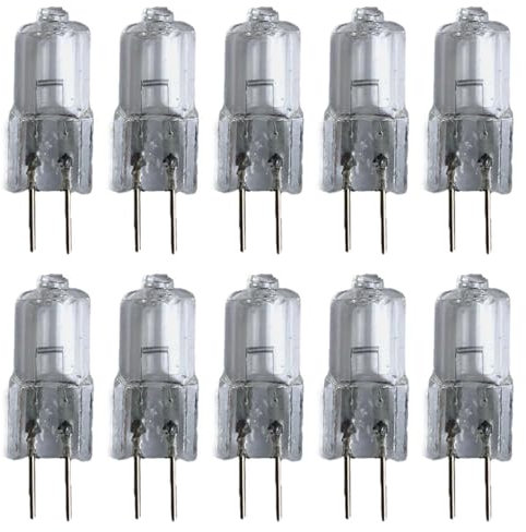 WOLTHID Ampoules halogènes G4 24V 20W Ampoule G4 Blanc chaud T3 JC Type G4 Lumière Dimmable pour l’éclairage paysager Plafond 10PCS 35W