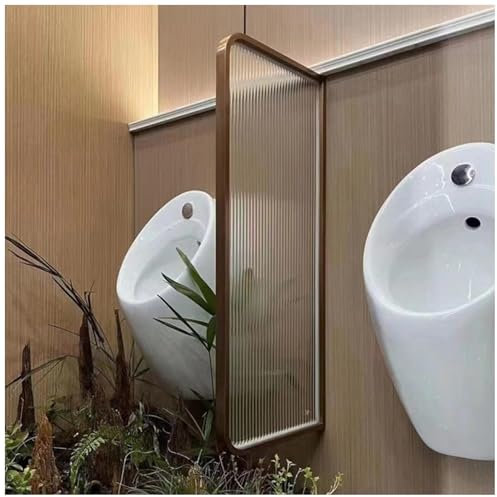 FLEPYHB Trennwand für Öffentliche Toiletten, Urinal-Toilettentrennwand für Männer mit Edelstahlrahmen Aus Gehärtetem Glas, Urinal-Sichtschutzwand für Schulen, Bars, Hotels