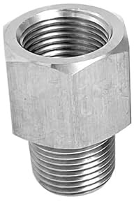 1pc M14 M16 Female X M8 M10 M12 M14 M16 M18 M20 1/8 1/4 3/8 1/2 Male BSP Thread Stainless Steel High Pressure Pipe Fitting(F M14x1.5-M BSP1I2)
