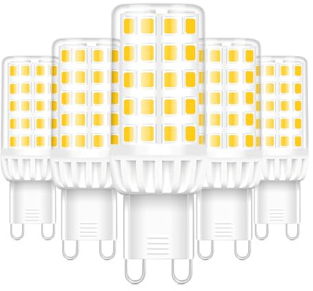 FYHART Lampadine LED G9, lampadine LED con attacco bipolare G9 da 4W, 530 LM, CA 220 V-240 V, non dimmerabili [Classe energetica E]
