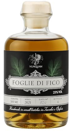 Liquore artigianale di foglie di Fico Opificio Nunquam. Ml 500. Produzione artigianale Toscana