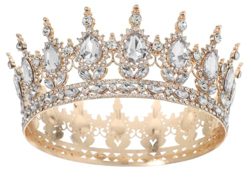 VICASKY Vintage Strass Brautkrone Tiara Für Frauen Kronen Haarschmuck Als Diadem Für Hochzeit Verlobung Abschlussball Tanzparty Und Fotoshootings