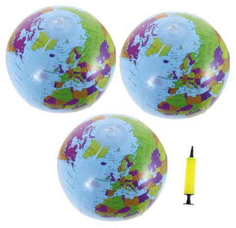 Supvox Aufblasbare Weltkarte Für Junge Mädchen Zum Lernen Faltbar Und Tragbar Für Geographieunterricht Reisen Zuhause Schule Und Partygeschenke