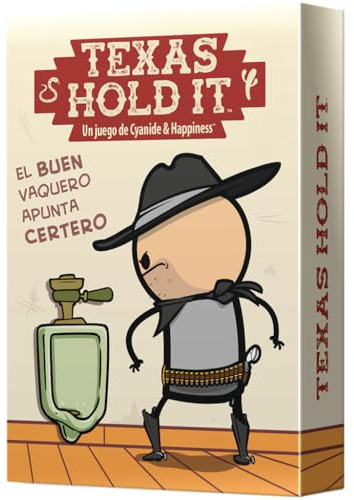 Explosm Texas Hold It, Juego de Mesa | Party Game de Faroles y Mentiras en el Lejano Oeste, A Partir de 14 Años, De 2 a 6 Jugadores, 10-15 Minutos, Español