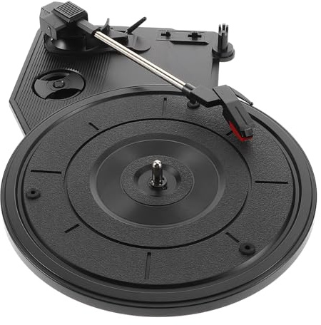 Gatuida Large Vintage Gramophone Movement Record Player with 200mm Turntable Stylus Low Noise Plastic Retro Design Built-in Speakers Easy to Use for Home Decor Music Lovers