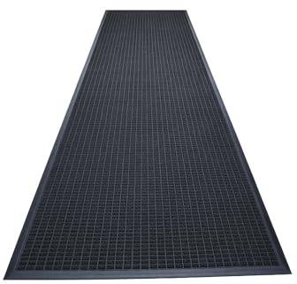 Guardian WaterGuard WG031004 Indoor/Outdoor Wiper Scraper Floor Mat, Rubber/Nylon, 3'x10', Charcoal