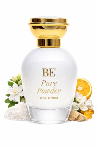 BE Parfum Pure Powder Damenparfum – Extrait de Parfum für Frauen – pudrig, cremig-blumig, feminin & langanhaltend – mit Moschus, Jasmin, Orangenblüte, Amber und Patchouli – 100 ml