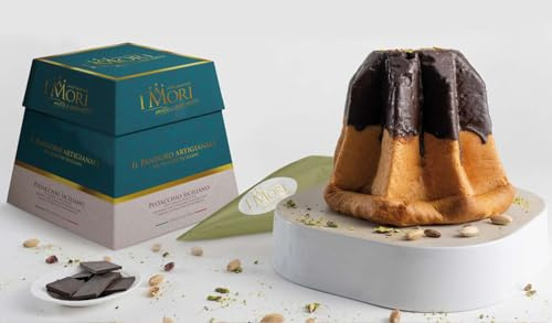 I Mori Pandoro Artigianale con Crema al Pistacchio in SAC A POCHE, Ricoperto con Cioccolato di Modica IGP e Pistacchio Verde del Bronte IGP 1kg