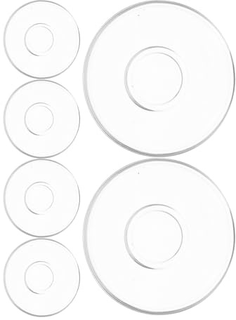 SWETRACE Set 6 Piattini di Vetro Trasparente per Tazze da Tè e Caffè, Design Semplice, Finitura Fine, per Case e Hotel Riutilizzabile