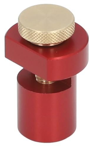 Yosoo Health Gear 20mm Dog Hole Limit Block Aluminum Alloy Stair Gauge Angle Ruler Auxiliary Clamp CNC Machined Steel Thumb Screw for Woodworking Table Saw Guide Layout Marking (Red)