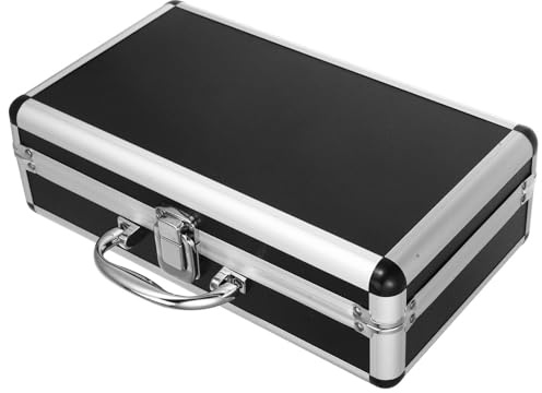 Portable Hard Flight Case Tool Case Aluminum Alloy Large Capacity with Smooth Open Close, Toolbox Convenient Carrying Tool Organizer Suitable for Garage and Home Use