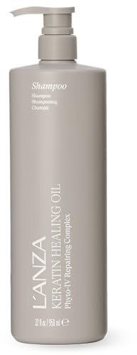 L'ANZA Keratin Heilöl Glänzendes Shampoo für Geschädigtes Haar (950 ml), Nährt, Repariert, Glanz & Stärke für ein Perfektes, Seidiges Aussehen, Sulfatfrei, Parabenfrei, Glutenfrei