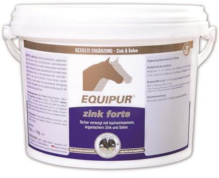 Equipur Zink forte | 3 kg | Ergänzungsfuttermittel für Pferde | Mit organisch gebundenem Zink